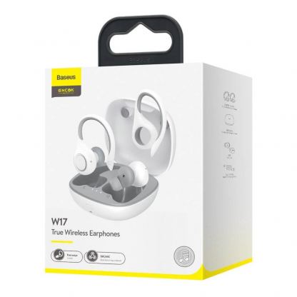 Baseus Encok W17 TWS In-Ear Bluetooth Earphones - безжични блутут слушалки с безжичен зареждащ кейс за мобилни устройства (бял) 11