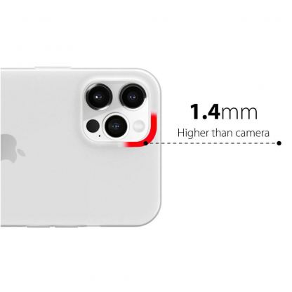 SwitchEasy 0.35 UltraSlim Case - тънък полипропиленов кейс 0.35 мм. за iPhone 12, iPhone 12 Pro (бял-прозрачен) 2