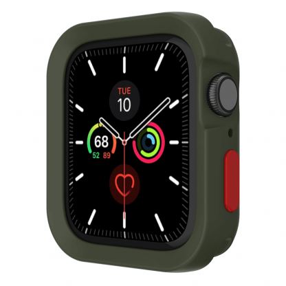 SwitchEasy Colors Case - термополиуретанов удароустойчив кейс за Apple Watch 40mm (тъмнозелен) 6