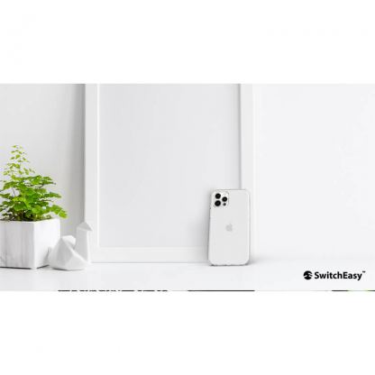 SwitchEasy Crush Case - удароустойчив хибриден кейс за iPhone 12 Pro Max (прозрачен)  12
