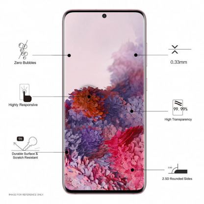 Eiger Tempered Glass Protector 2.5D - калено стъклено защитно покритие за дисплея на Samsung Galaxy S20 FE (прозрачен) 3