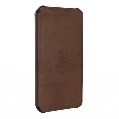 Urban Armor Gear Metropolis Supple Italian Leather (LTHR) - удароустойчив хибриден кейс тип портфейл за iPhone 12, iPhone 12 Pro (кафяв) 7