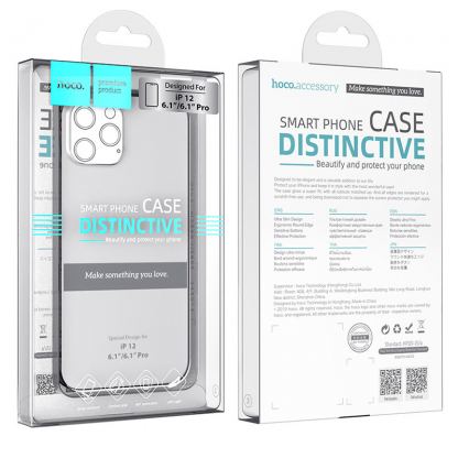 Hoco Thin Series PP Protective Case - тънък полипропиленов кейс (0.40 mm) за iPhone 12, iPhone 12 Pro (прозрачен) 2