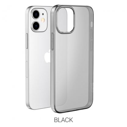 Hoco Light Series TPU Protective Case - силиконов (TPU) калъф за iPhone 12 mini (черен) 