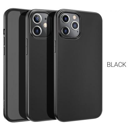 Hoco Fascination Series TPU Protective Case - силиконов (TPU) калъф за iPhone 12, iPhone 12 Pro (черен) 