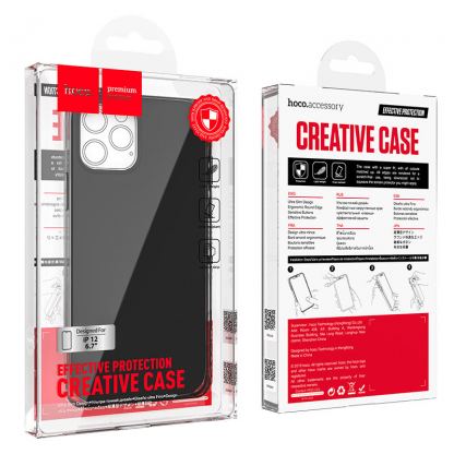 Hoco Fascination Series TPU Protective Case - силиконов (TPU) калъф за iPhone 12 Pro Max (черен)  4