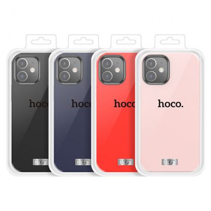 Hoco Pure Series Silicone Protective Case - силиконов (TPU) калъф за iPhone 12 mini (син)  2