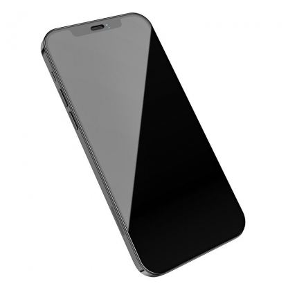 Hoco Shatterproof Ultra-Fine Edge Fullscreen HD Tempered Film - стъклено защитно покритие за целия дисплей на iPhone 12 mini (прозрачен-черен) 3