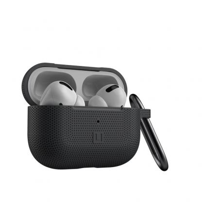 Urban Armor Gear Soft Touch U Silicone Case - удароустойчив силиконов калъф с карабинер за Apple Airpods Pro (черен) 2