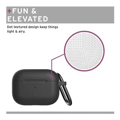 Urban Armor Gear Soft Touch U Silicone Case - удароустойчив силиконов калъф с карабинер за Apple Airpods Pro (черен) 3