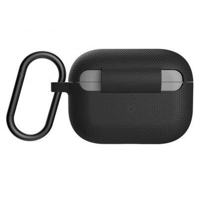 Urban Armor Gear Soft Touch U Silicone Case - удароустойчив силиконов калъф с карабинер за Apple Airpods Pro (черен) 5