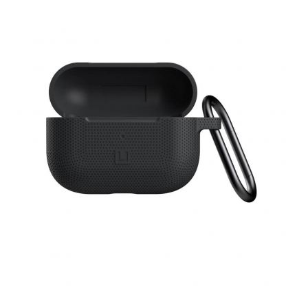 Urban Armor Gear Soft Touch U Silicone Case - удароустойчив силиконов калъф с карабинер за Apple Airpods Pro (черен) 6