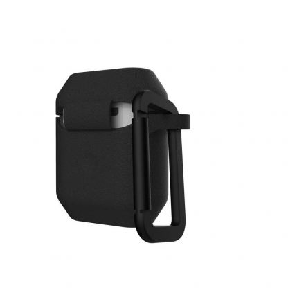 Urban Armor Gear Standard Issue Silicone Case 001 - удароустойчив силиконов калъф с карабинер за Apple Airpods и Apple Airpods 2 (черен) 4