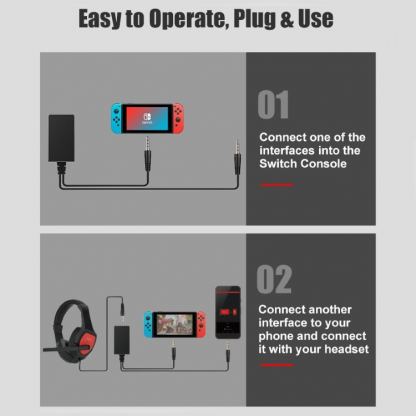 iPega 9176 Switch Chat Audio Adapter - аудио адаптер за слушане и чат за Nintendo Switch 4