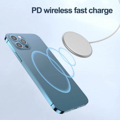 4smarts Wireless Charger UltiMAG 15W with USB-C Cable 1.2m - поставка (пад) за безжично зареждане за iPhone с Magsafe и устройства поддържащи безжично зареждане (бял) 7