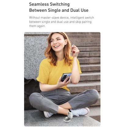 Baseus Encok WM01 TWS In-Ear Bluetooth Earphones - безжични блутут слушалки със зареждащ кейс (бял) 3