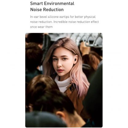 Baseus Encok WM01 TWS In-Ear Bluetooth Earphones - безжични блутут слушалки със зареждащ кейс (бял) 5