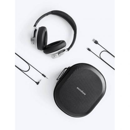 Anker Soundcore Space NC - безжични блутут слушалки с микрофон и технология Space NC за хибридно шумопотискане (черен-сив) 5