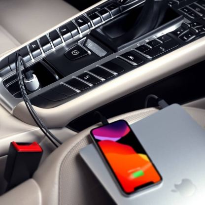 Satechi 72W Type-C PD Car Charger - зарядно за кола с USB и USB-C изходи и технология за бързо зареждане (сребрист) 5