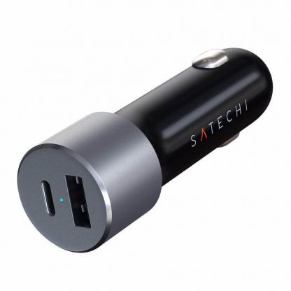 Satechi 72W Type-C PD Car Charger - зарядно за кола с USB и USB-C изходи и технология за бързо зареждане (черен) 3