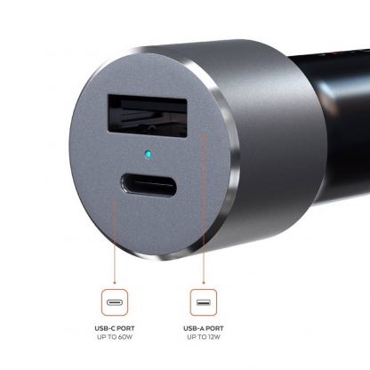 Satechi 72W Type-C PD Car Charger - зарядно за кола с USB и USB-C изходи и технология за бързо зареждане (черен) 7