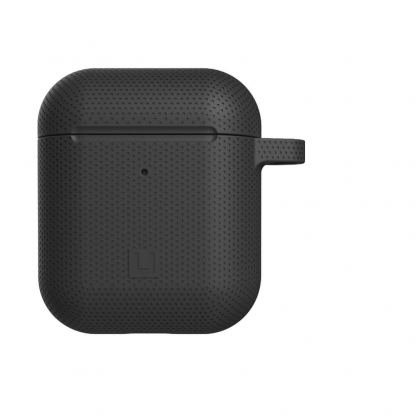 Urban Armor Gear Soft Touch U Silicone Case - удароустойчив силиконов калъф с карабинер за Apple Airpods и Apple Airpods 2 (черен) 3
