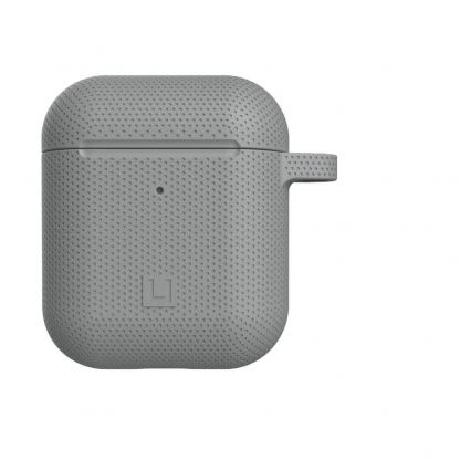 Urban Armor Gear Soft Touch U Silicone Case - удароустойчив силиконов калъф с карабинер за Apple Airpods и Apple Airpods 2 (сив) 3