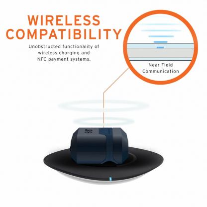 Urban Armor Gear Standard Issue Hard Case 001 - водо и удароустойчив силиконов (TPU) кейс с карабинер за Apple Airpods Pro (син) 10