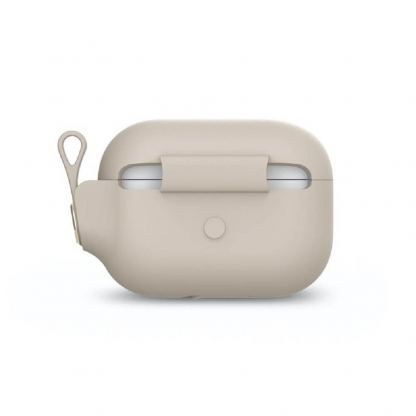 Moshi Pebbo Detachable Wrist Strap Case - силиконов кейс с каишка за Apple Airpods Pro (бежов) 4