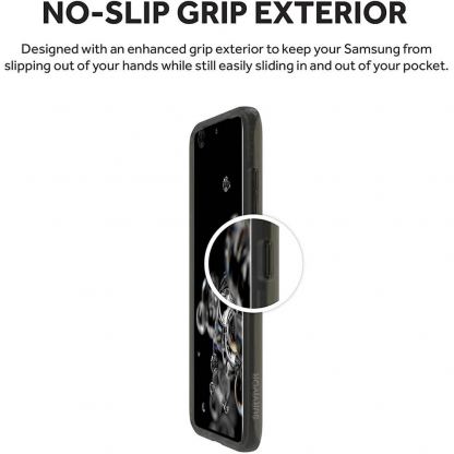 Griffin Survivor Clear Case - хибриден удароустойчив кейс за Samsung Galaxy S20 Ultra (черен) 3
