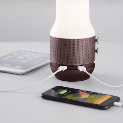 Lexon LA106MX Terrace Lamp, Bluetooth Speaker And Power Bank - дизайнерска LED лампа с 6W спийкър и 4000 mAh външна батерия (кафяв) 2