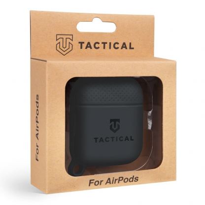 Tactical TPU Velvet Smoothie Carabiner Case - термополиуретанов (TPU) удароустойчив калъф за Apple AirPods (тъмносив)  2