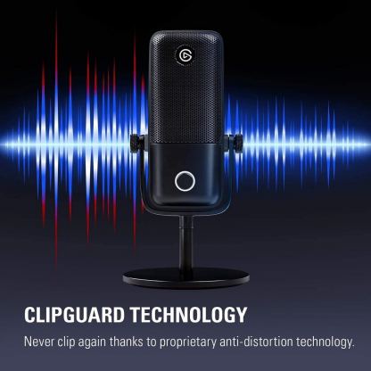 Elgato Wave:1 Premium USB Condenser Microphone - професионален настолен USB микрофон за запис и стрийминг (черен) 13