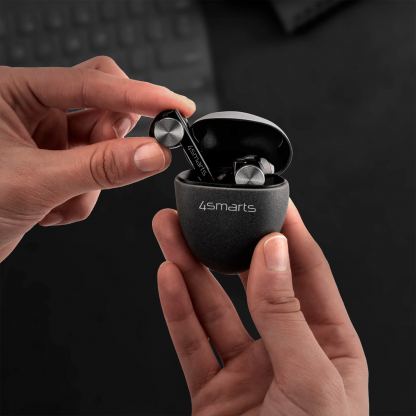 4smarts TWS Bluetooth Headphones Pebble - безжични Bluetooth слушалки с микрофон за мобилни устройства (светлосив) 11