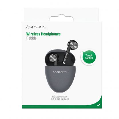 4smarts TWS Bluetooth Headphones Pebble - безжични Bluetooth слушалки с микрофон за мобилни устройства (светлосив) 13