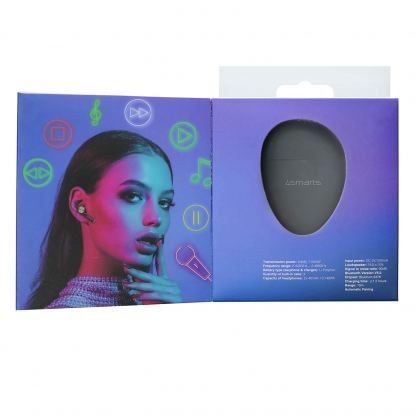 4smarts TWS Bluetooth Headphones Pebble - безжични Bluetooth слушалки с микрофон за мобилни устройства (светлосив) 15