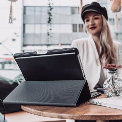 4smarts Flip Case DailyBiz - кожен калъф с магнитно захващане за iPad Air 4 (2020) (черен) 4