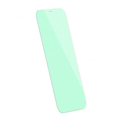 Baseus Full Coverage Green Tempered Glass Film with Anti Blue Light Filter - стъклено защитно покритие за целия дисплей на iPhone 12 mini (прозрачен) (2 броя) 10