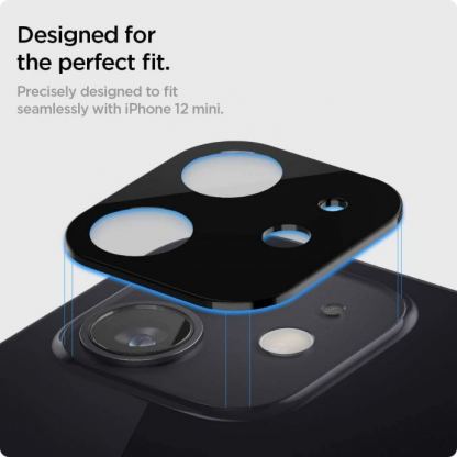 Spigen Optik Lens Protector - комплект 2 броя предпазни стъклени протектора за камерата на iPhone 12 (черен) 2