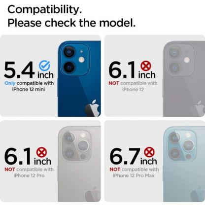 Spigen Optik Lens Protector - комплект 2 броя предпазни стъклени протектора за камерата на iPhone 12 (черен) 7