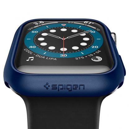 Spigen Thin Fit Case - качествен твърд кейс за Apple Watch 44 mm (син) 4