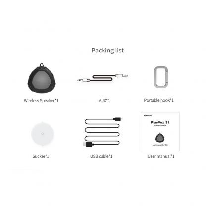 Nillkin S1 PlayVox Wireless Speaker - безжичен водо и удароустойчв Bluetooth спийкър с микрофон (син) 9