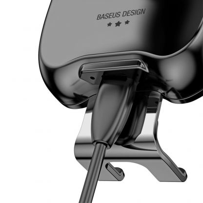Baseus Smart Vehicle Bracket Wireless Charger (WXZN-B01) - поставка за таблото и стъклото на кола с безжично зареждане за Qi съвместими смартфони (черен) 3