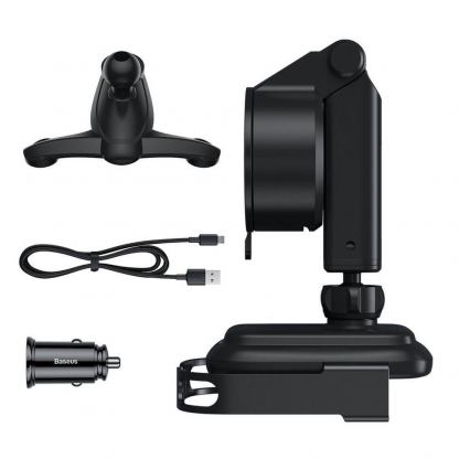 Baseus 5in1 Vehicle Bracket Wireless Charger 10W (WXHW01-B01) - поставка за радиатора и таблото на кола с безжично зареждане за Qi съвместими смартфони (черен) 7