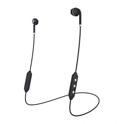 Happy Plugs Wireless II Earbuds - безжични Bluetooth слушалки с микрофон за мобилни устройства (черен-златист)  3