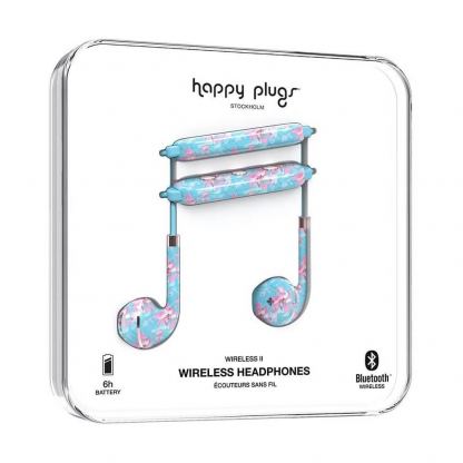 Happy Plugs Wireless II Earbuds - безжични Bluetooth слушалки с микрофон за мобилни устройства (пъстър)  5