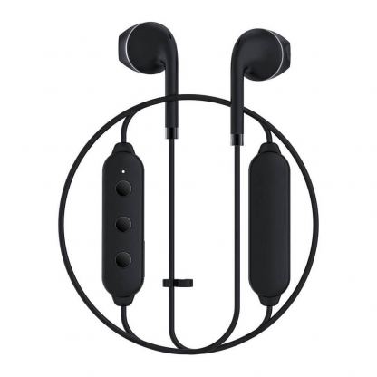 Happy Plugs Wireless II Earbuds - безжични Bluetooth слушалки с микрофон за мобилни устройства (черен) 