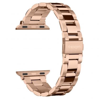 Spigen Modern Fit Band - стоманена каишка за Apple Watch 38mm, 40mm (розово злато) 2