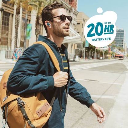 iFrogz Airtime Pro Truly Wireless Stem Earbuds - безжични блутут слушалки с кейс за мобилни устройства (лилав) 2