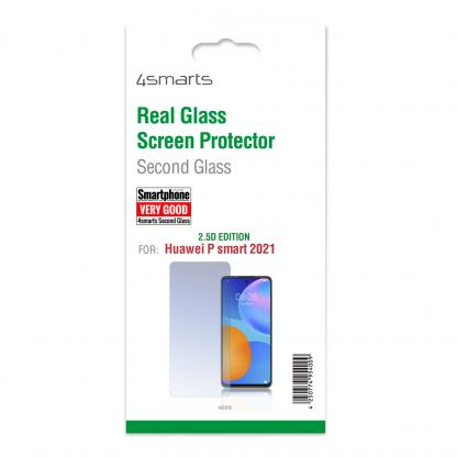 4smarts Second Glass 2.5D - калено стъклено защитно покритие за дисплея на Huawei P Smart (2021) (прозрачен) 2